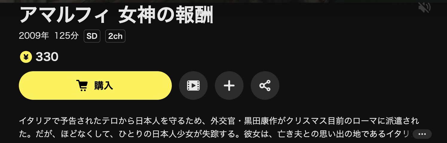 DMM TVのアマルフィ 女神の報酬配信画像