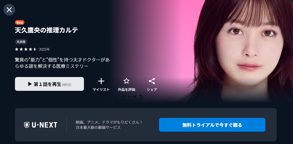 U-NEXTの天久鷹央の推理カルテ(実写)配信画像