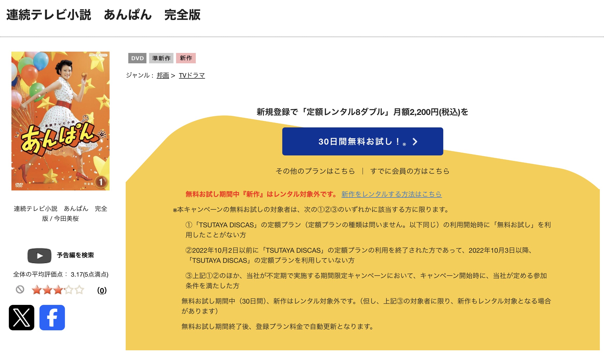 TSUTAYA DISCASのあんぱん