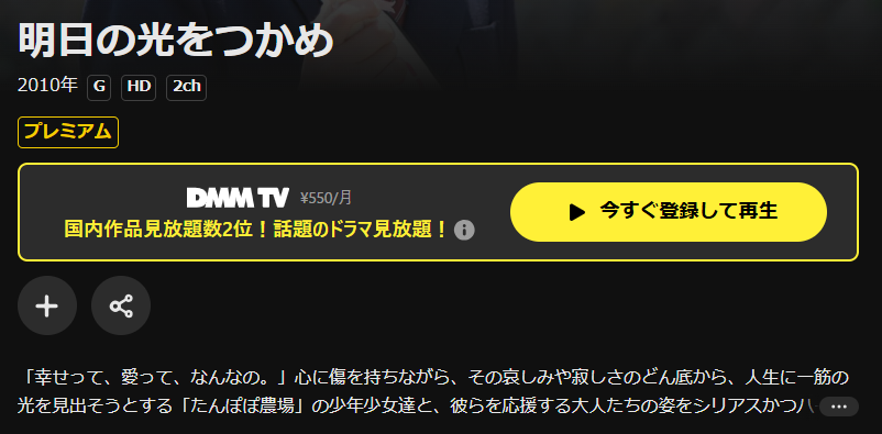 DMM TVの明日の光をつかめ配信画像