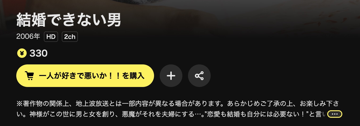 DMM TVの結婚できない男配信画像