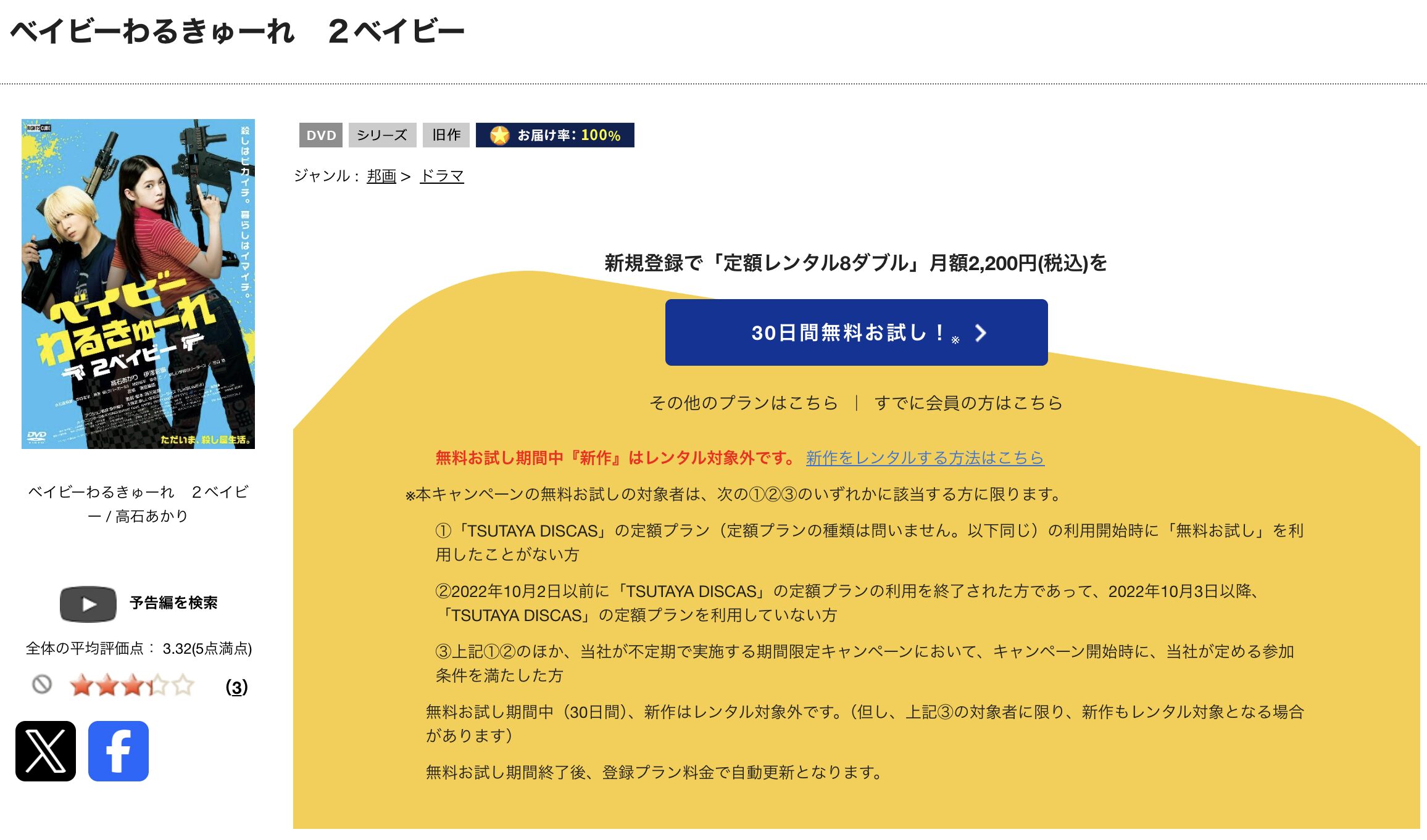TSUTAYA DISCASのベイビーわるきゅーれ 2