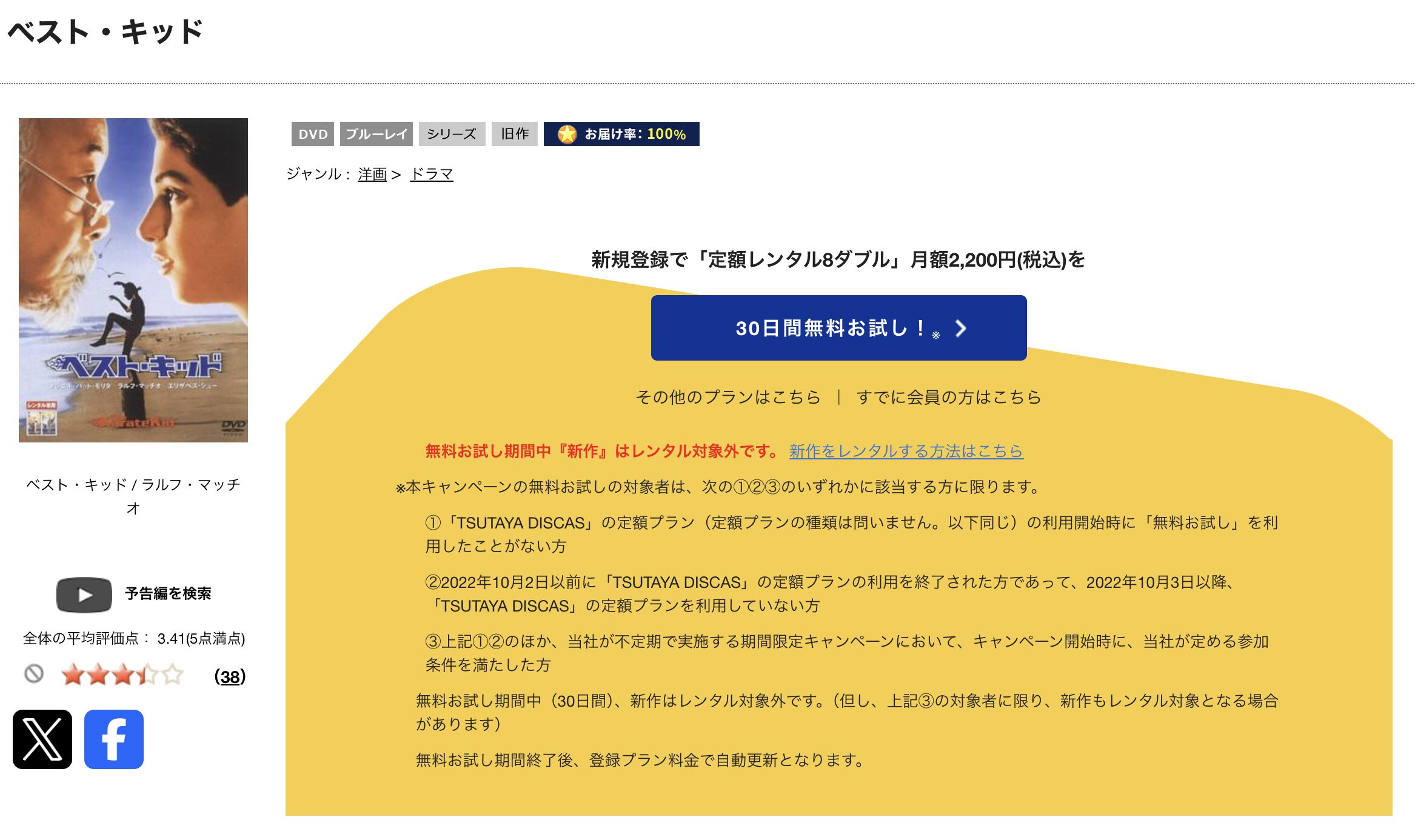 TSUTAYA DISCASのベスト・キッド