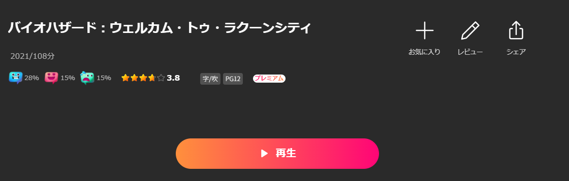 Leminoのバイオハザード:ウェルカム・トゥ・ラクーンシティ配信画像