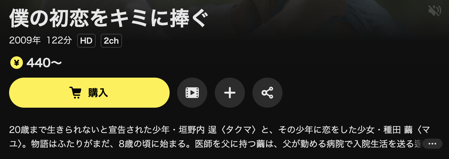 DMM TVの僕の初恋をキミに捧ぐ配信画像