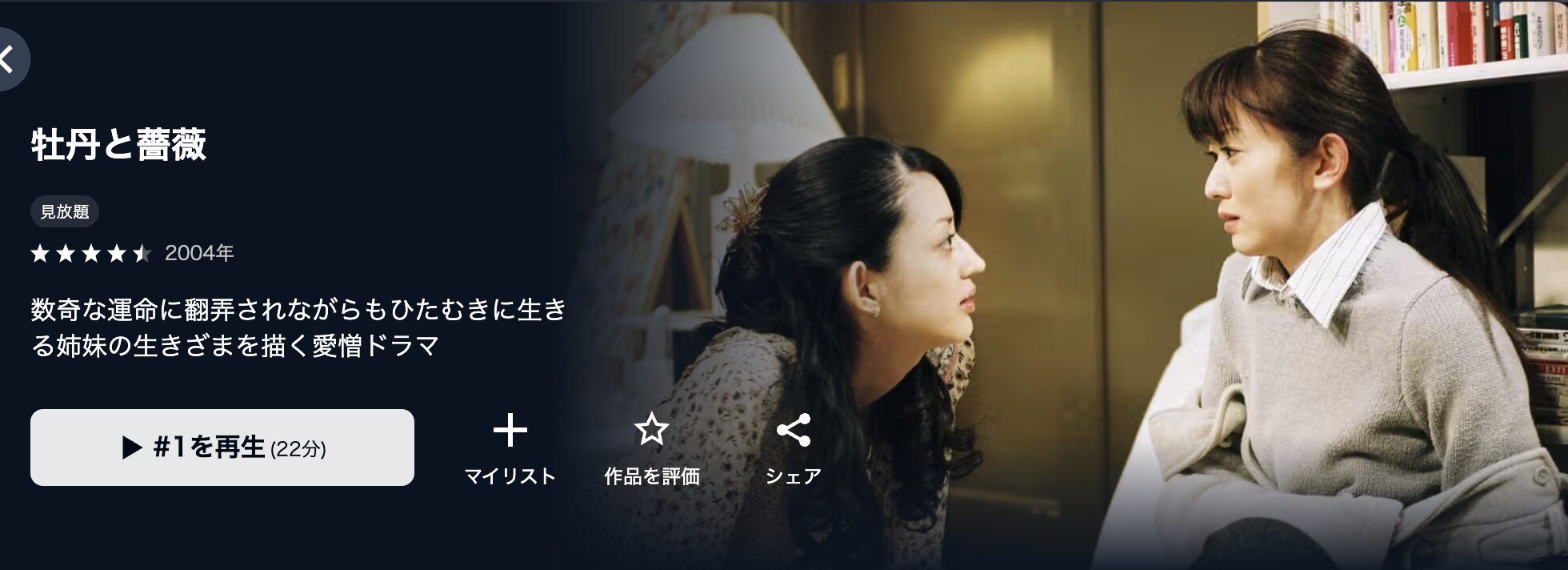 U-NEXTの牡丹と薔薇配信画像