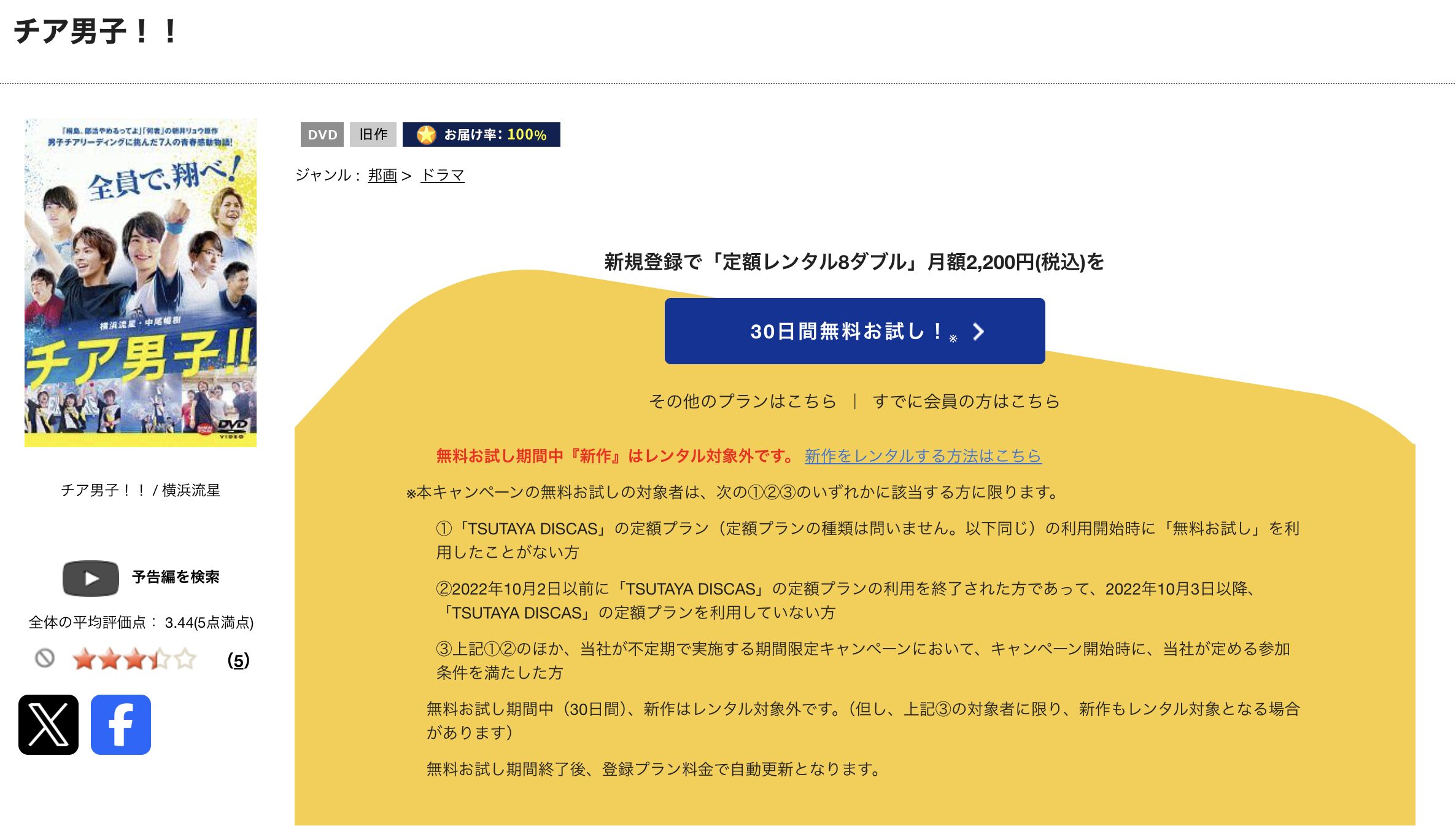 TSUTAYA DISCASのチア男子!!