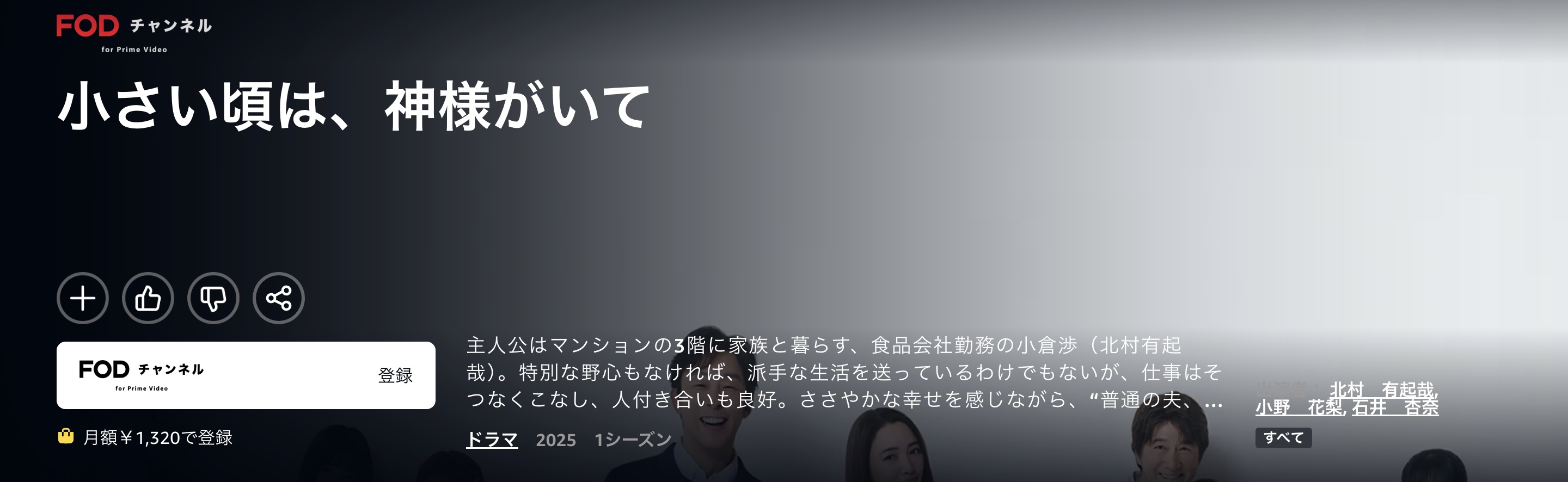 Amazonプライムの小さい頃は、神様がいて配信画像