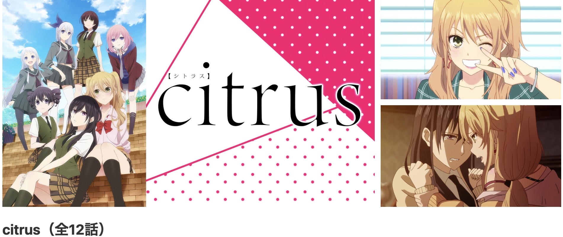 dアニメストアのcitrus(シトラス)配信画像