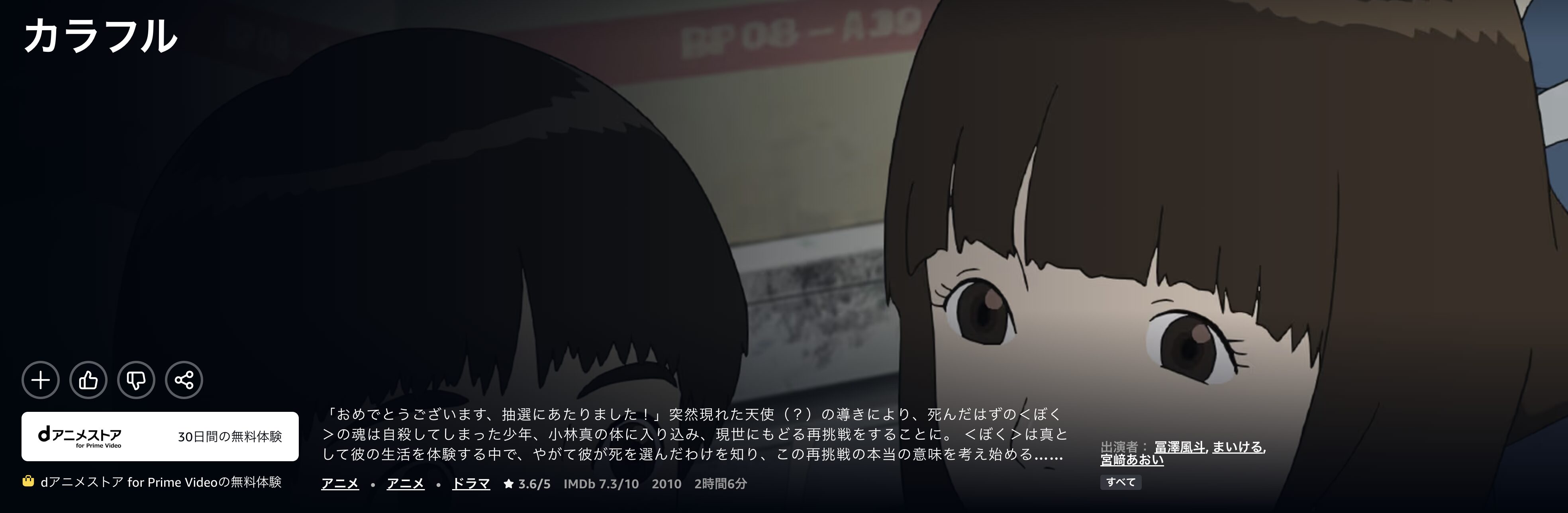 Amazonプライムのカラフル配信画像