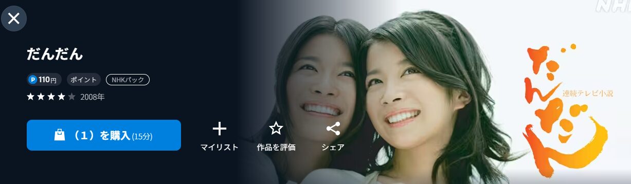 NHKオンデマンドのだんだん配信画像