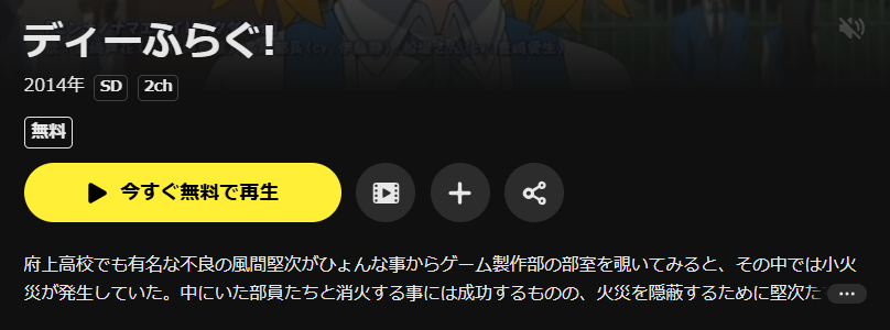 DMM TVのディーふらぐ！配信画像