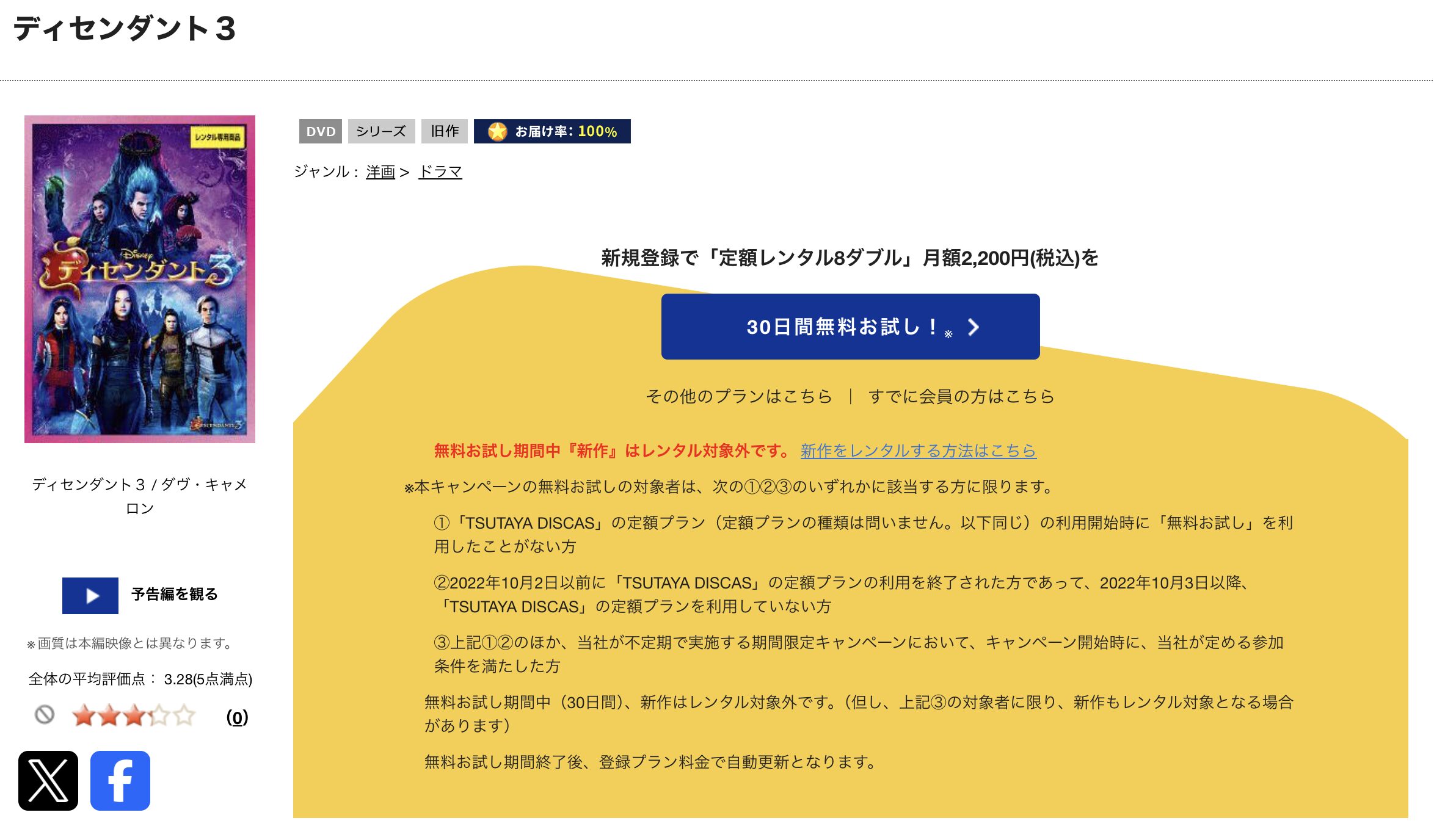 TSUTAYA DISCASのディセンダント3