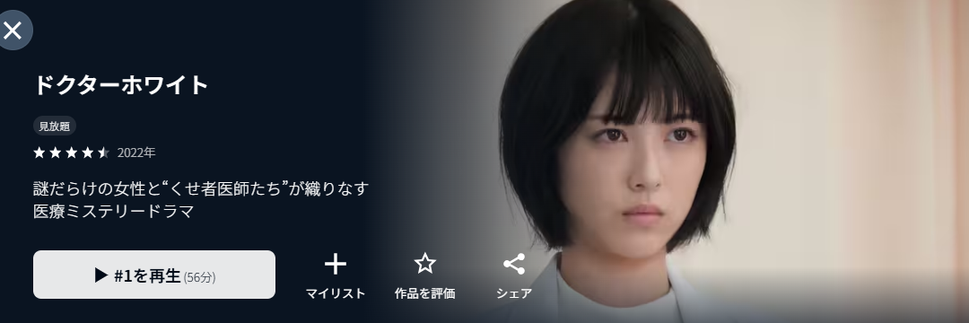 U-NEXTのドクターホワイト配信画像