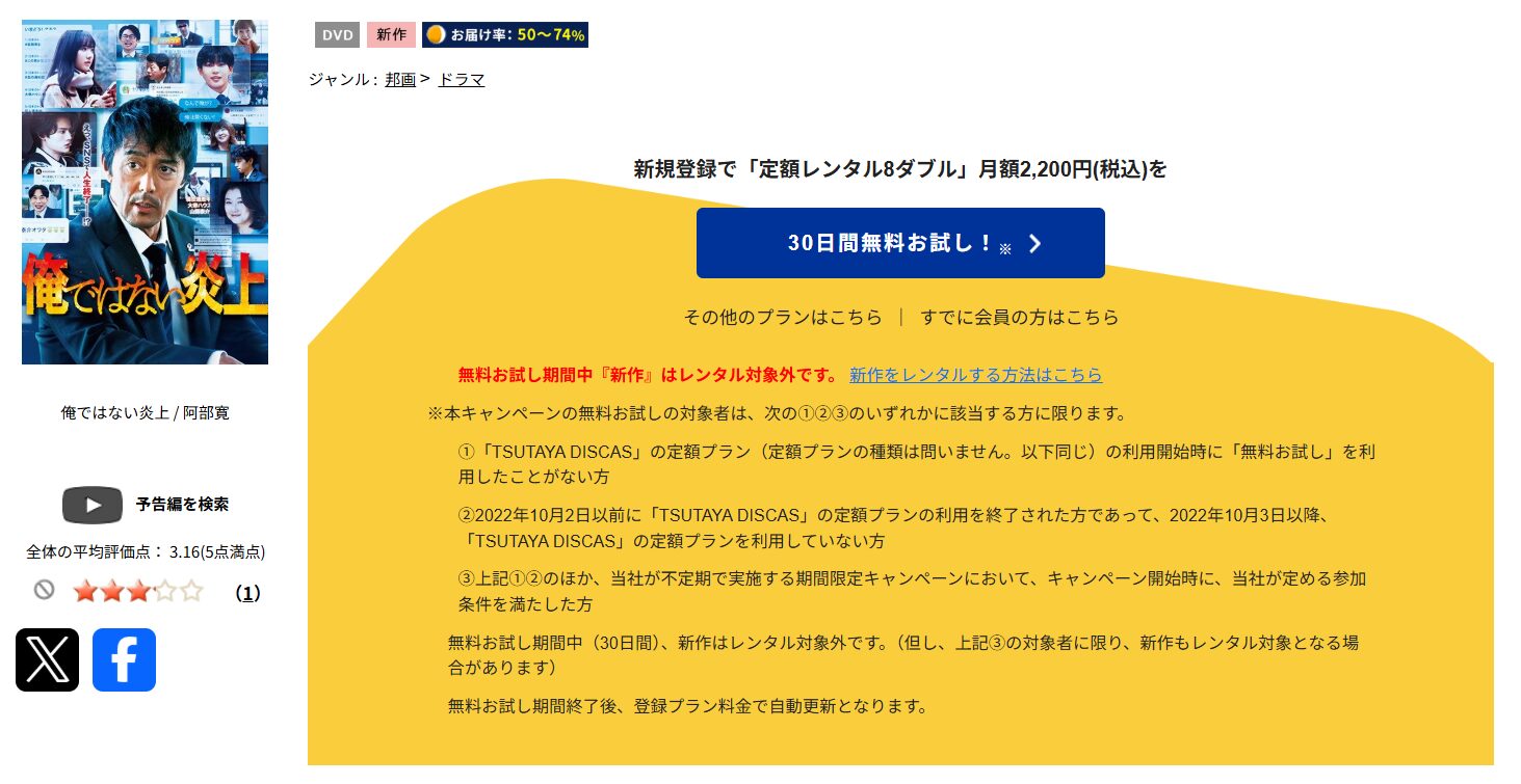 TSUTAYA DISCASの俺ではない炎上