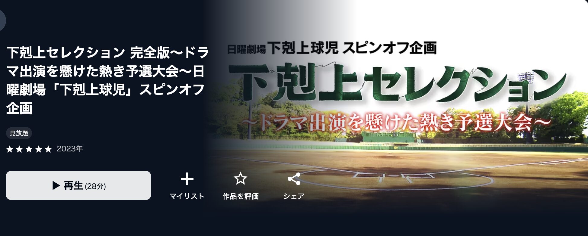 U-NEXTの「下剋上セレクション 完全版」〜ドラマ出演をかけた熱き予選大会〜配信画像