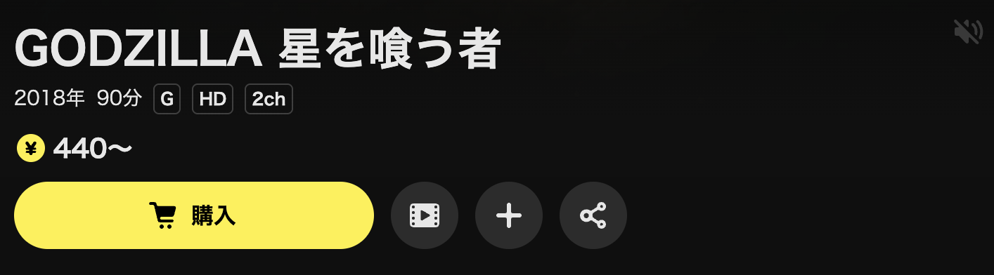 DMM TVのGODZILLA 星を喰う者配信画像