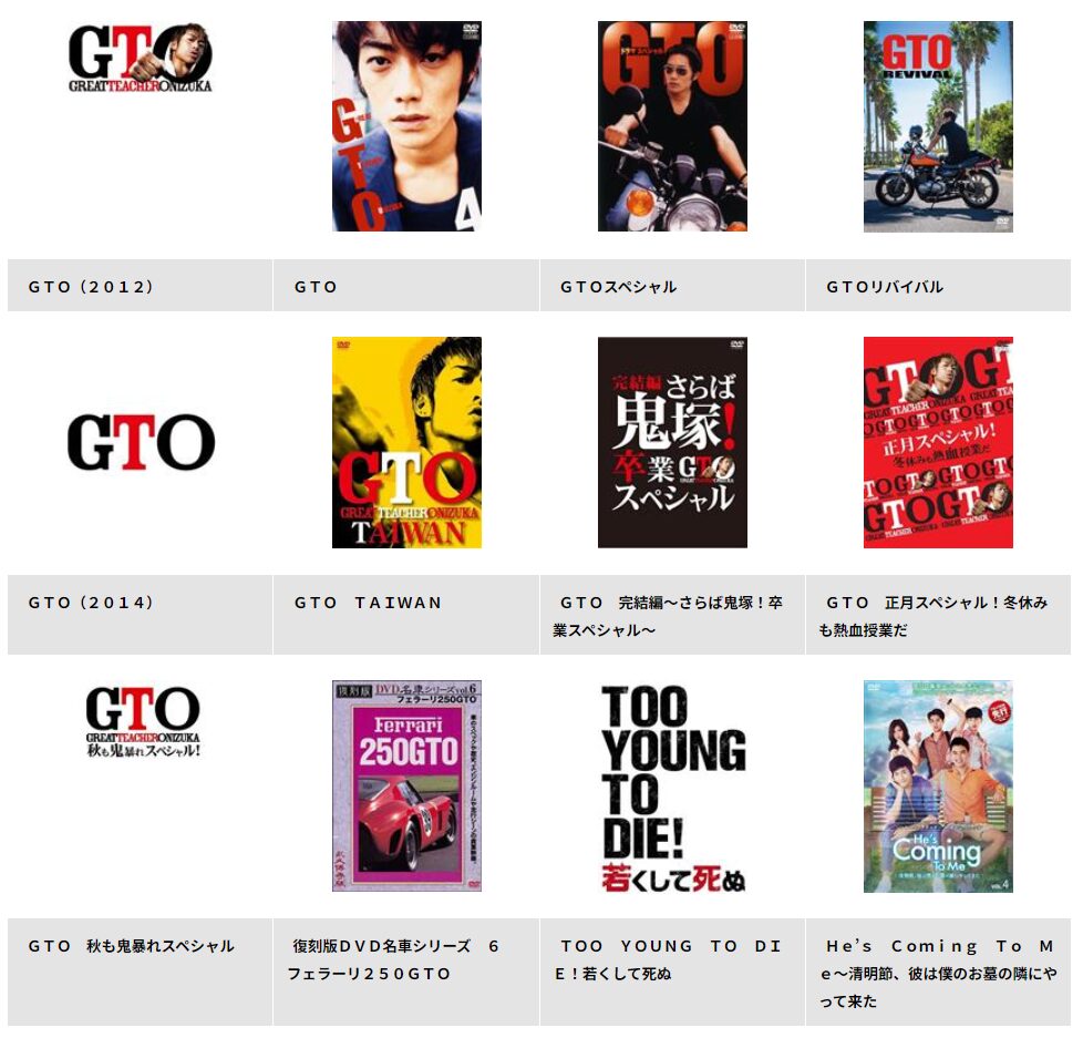 TSUTAYA DISCASのGTO