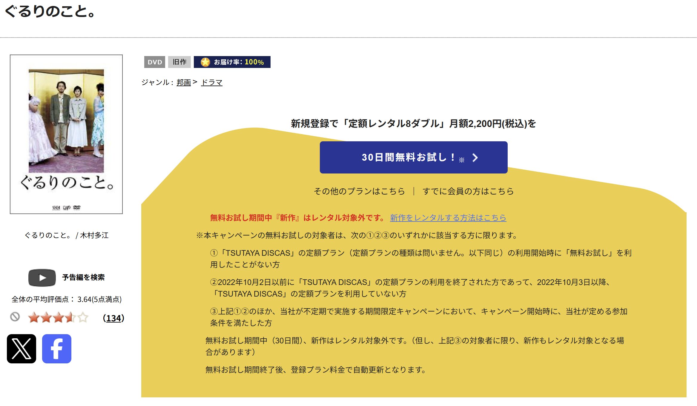 TSUTAYA DISCASのぐるりのこと。