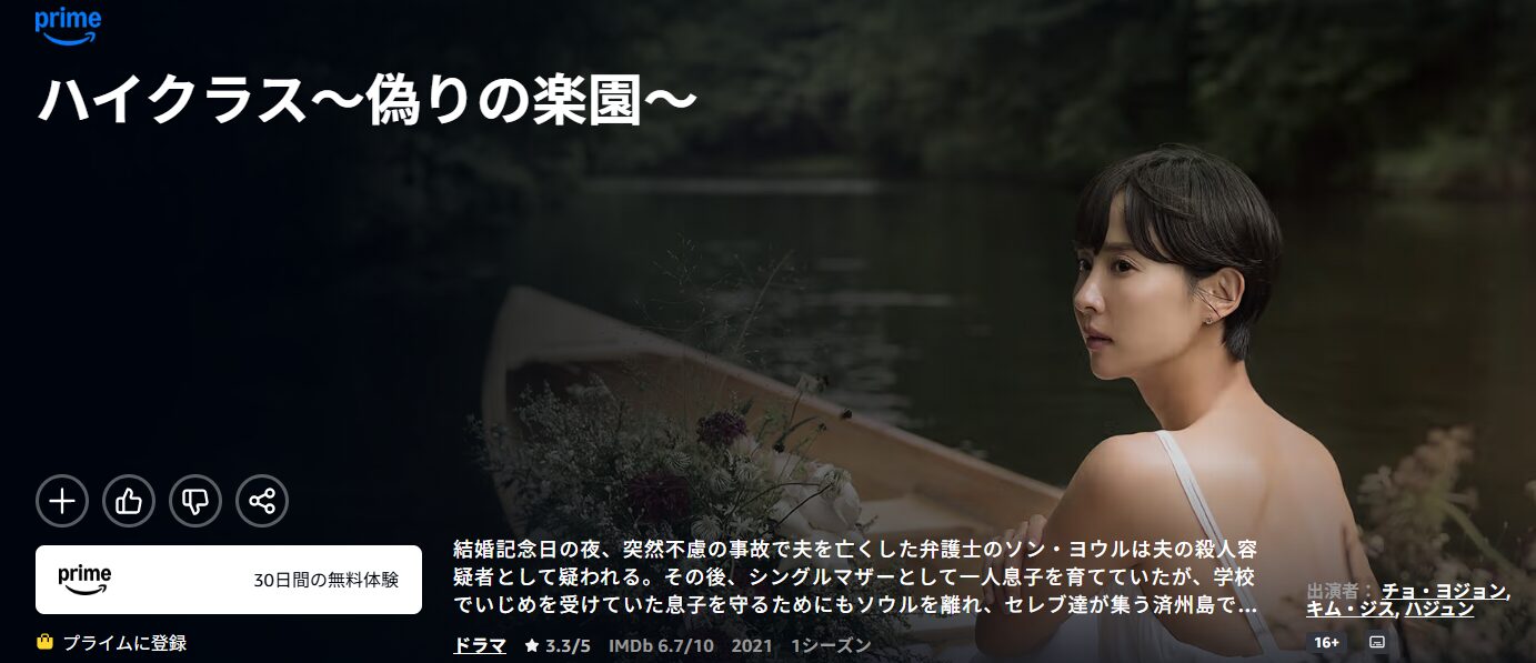 Amazonプライムのハイクラス～偽りの楽園～配信画像