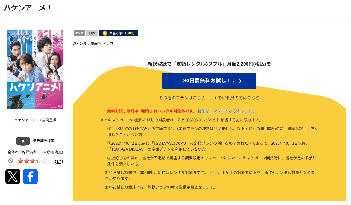 TSUTAYA DISCASのハケンアニメ！