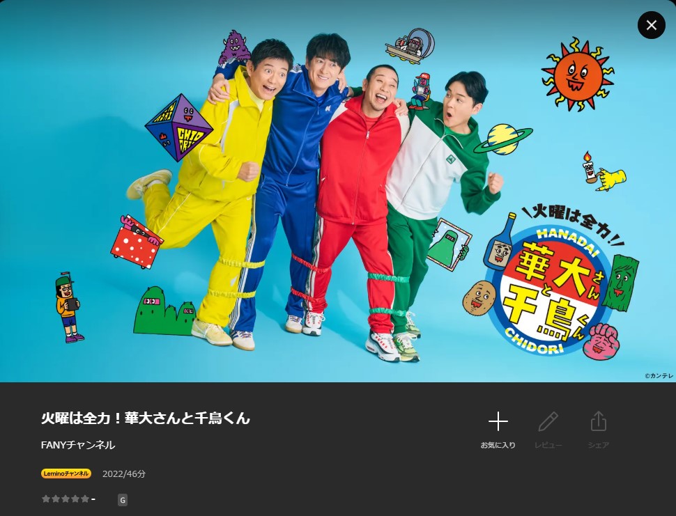 Leminoの華大さんと千鳥くん配信画像