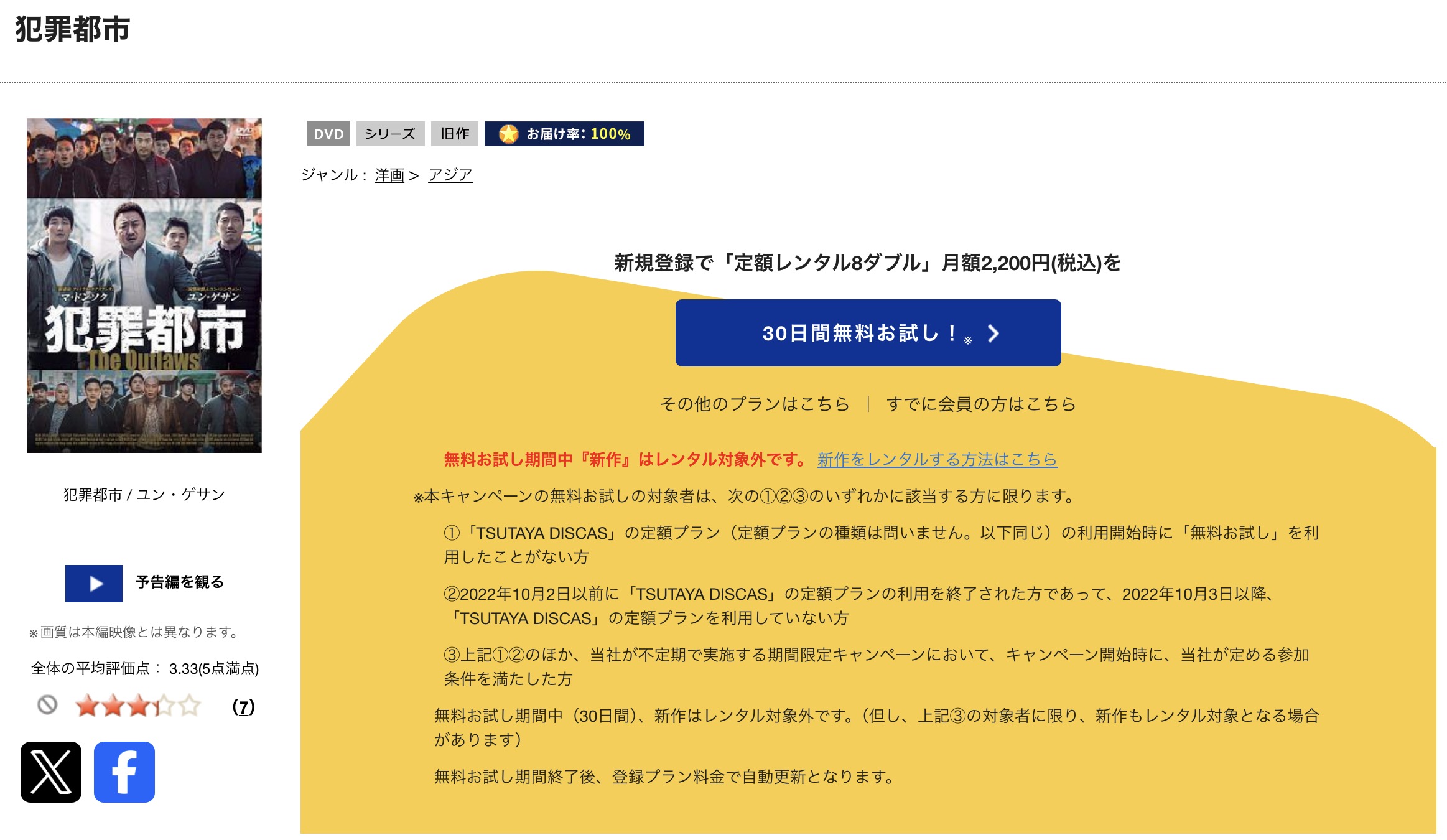 TSUTAYA DISCASの犯罪都市