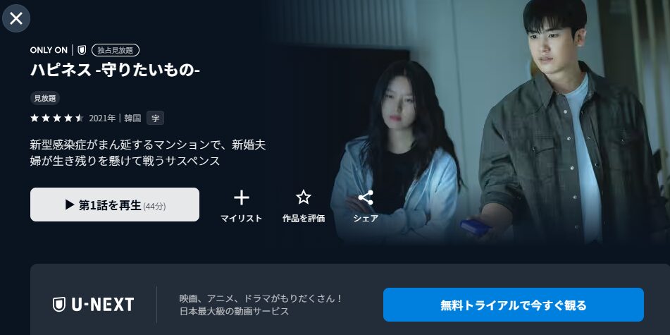 韓国ドラマ｜ハピネス -守りたいもの-の動画を日本語字幕や吹替で無料