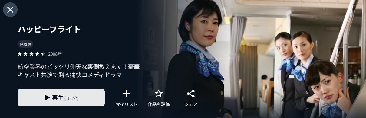 U-NEXTのハッピーフライト配信画像