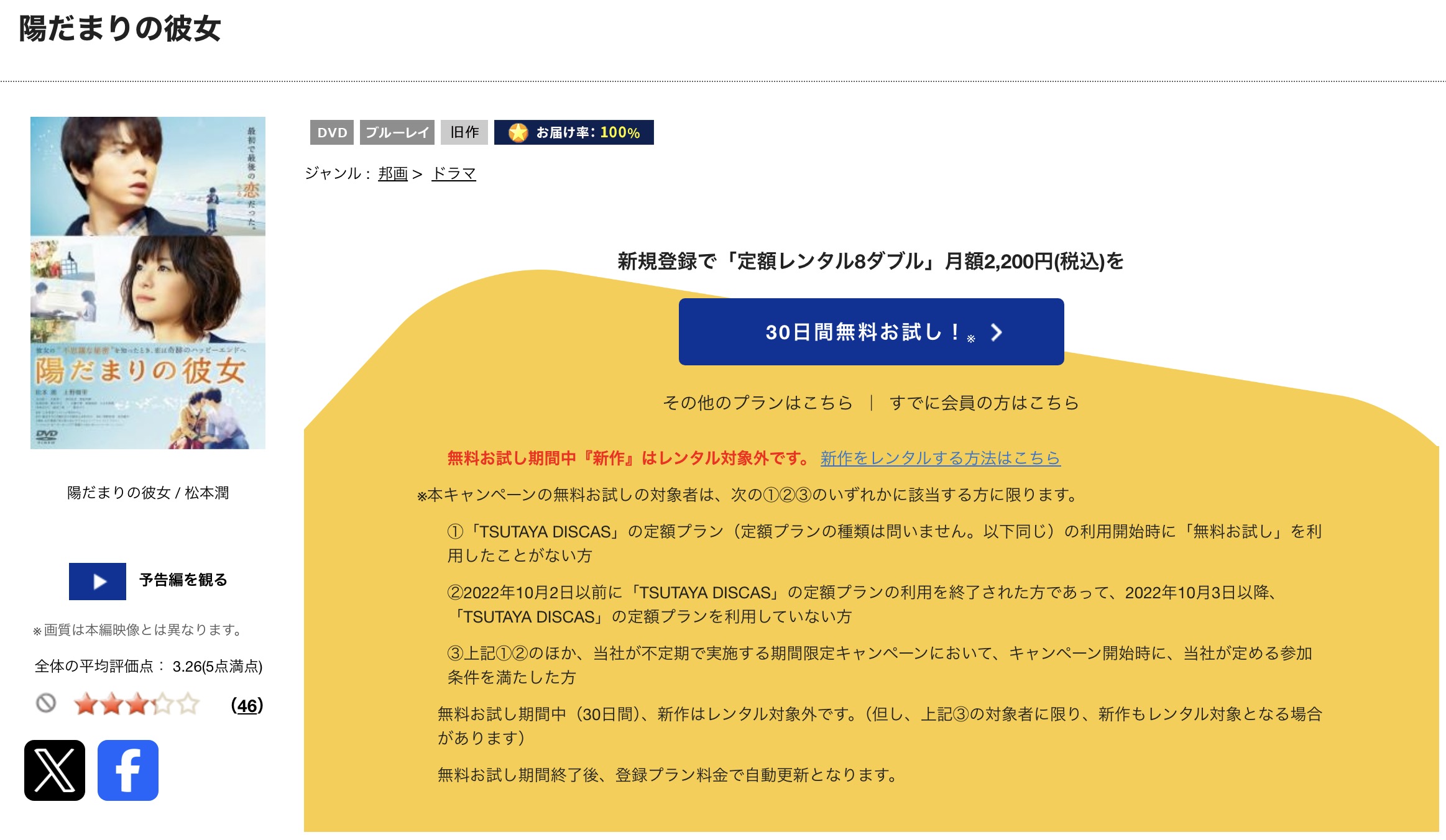 TSUTAYA DISCASの陽だまりの彼女