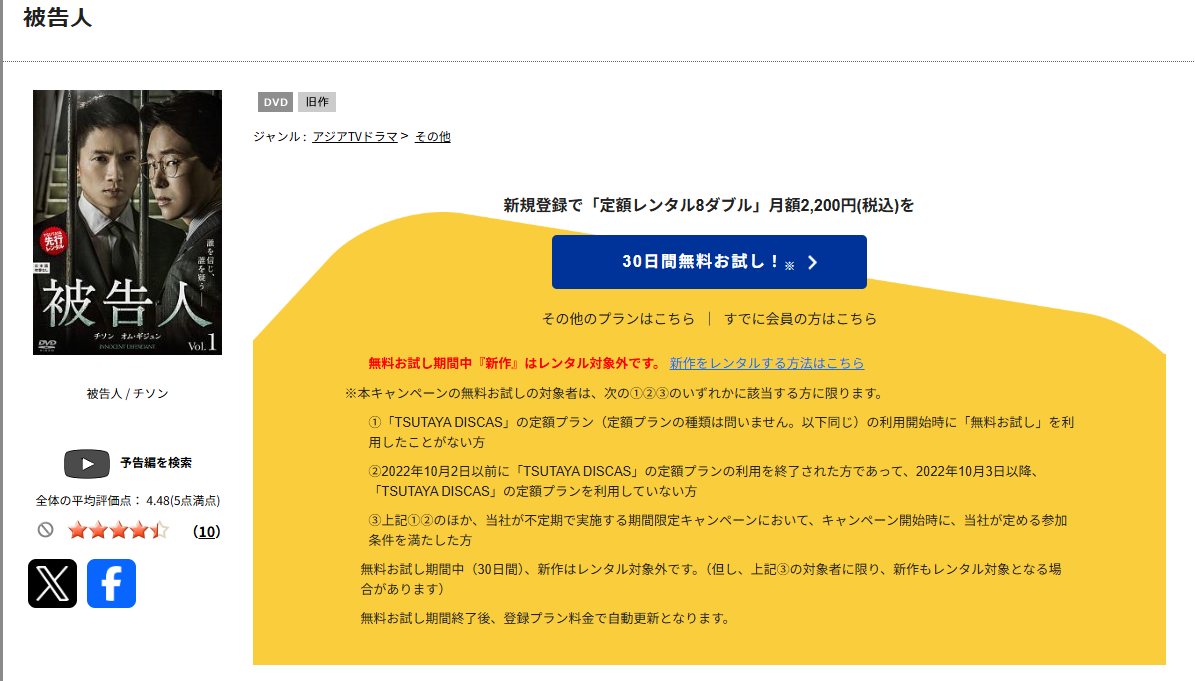 TSUTAYA DISCASの被告人