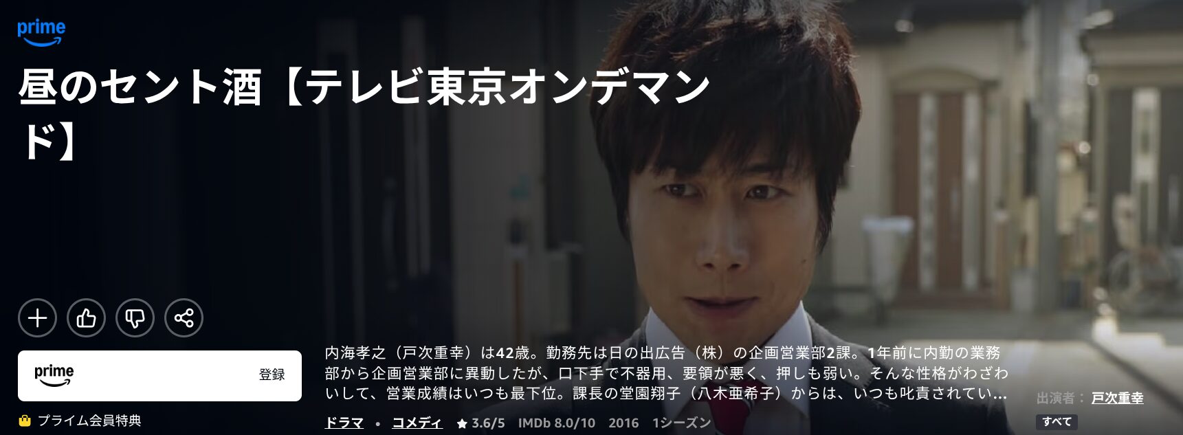 Amazonプライムの昼のセント酒配信画像