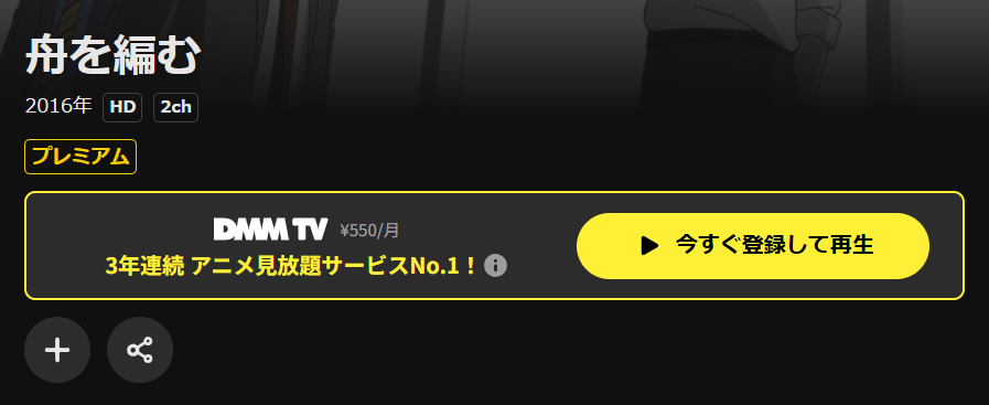 DMM TVの舟を編む配信画像