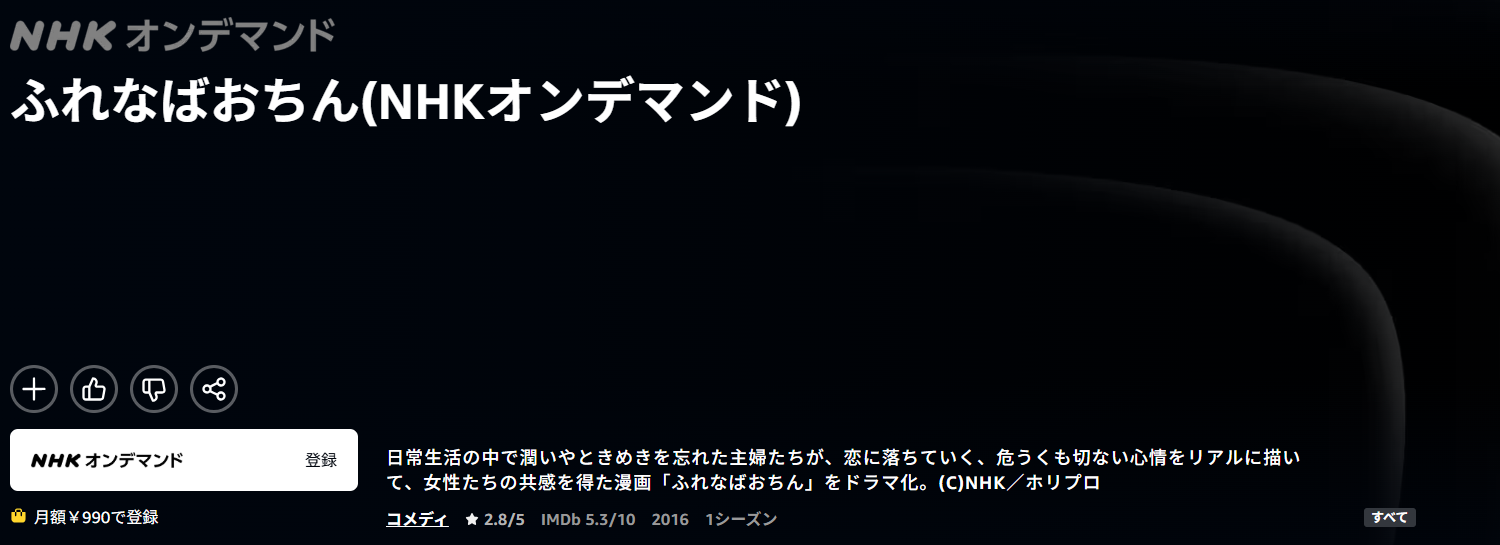 Amazonプライムのふれなばおちん配信画像