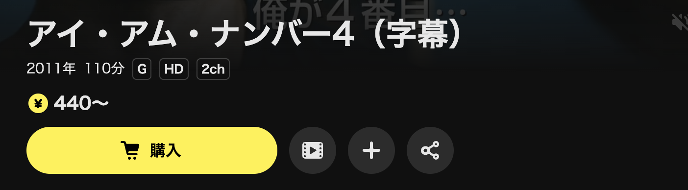 DMM TVのアイ・アム・ナンバー4配信画像