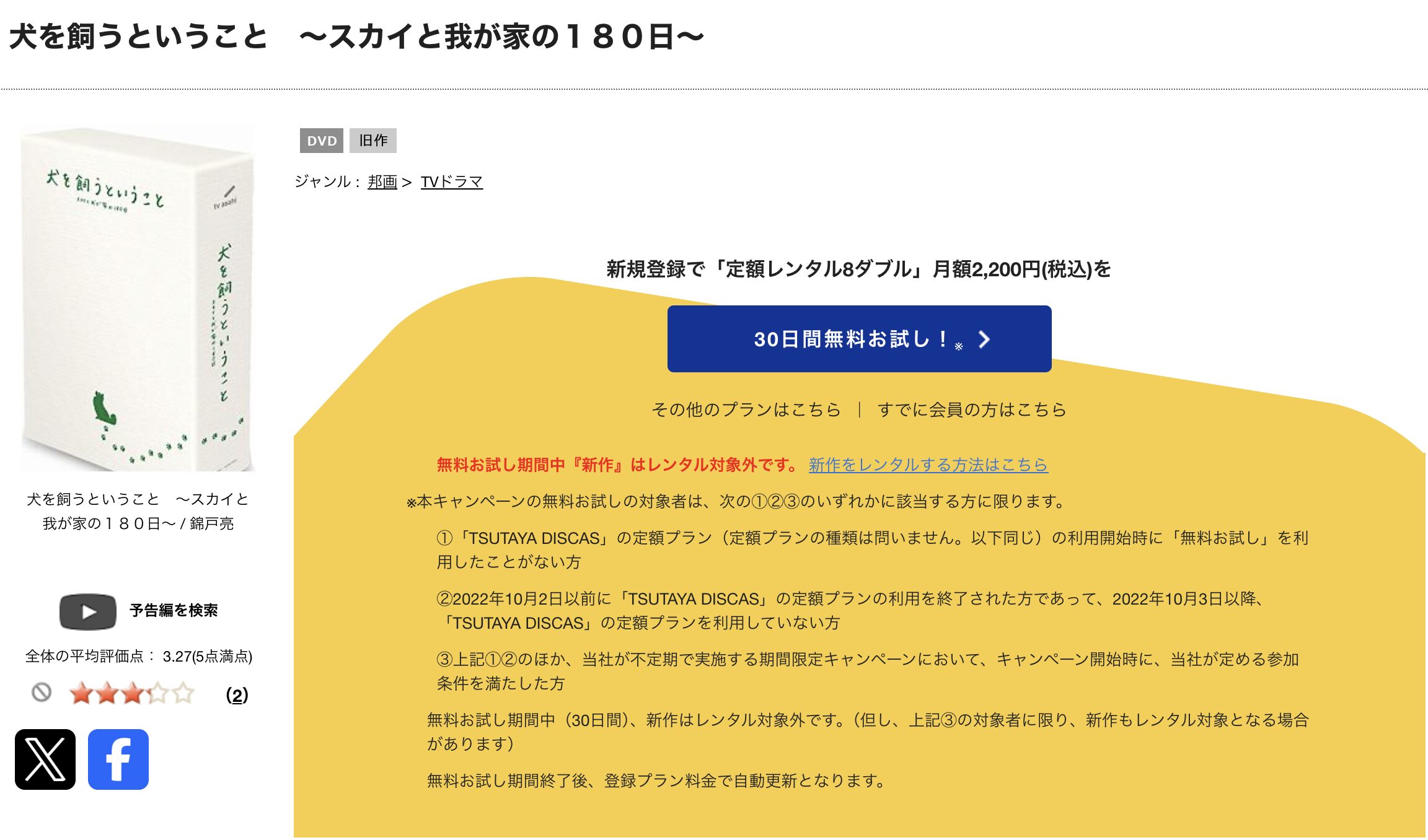TSUTAYA DISCASの犬を飼うということ