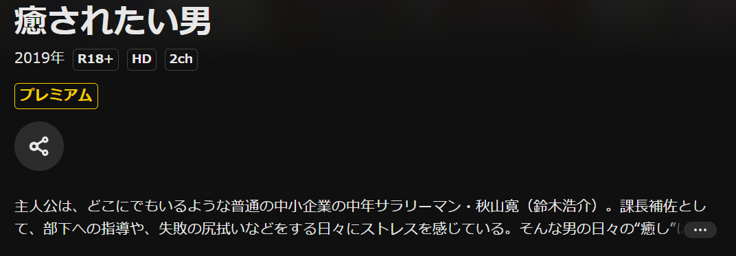 DMM TVの癒されたい男配信画像