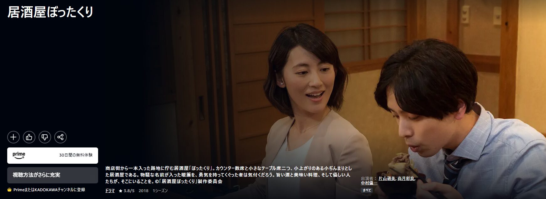 Amazonプライムの居酒屋ぼったくり配信画像