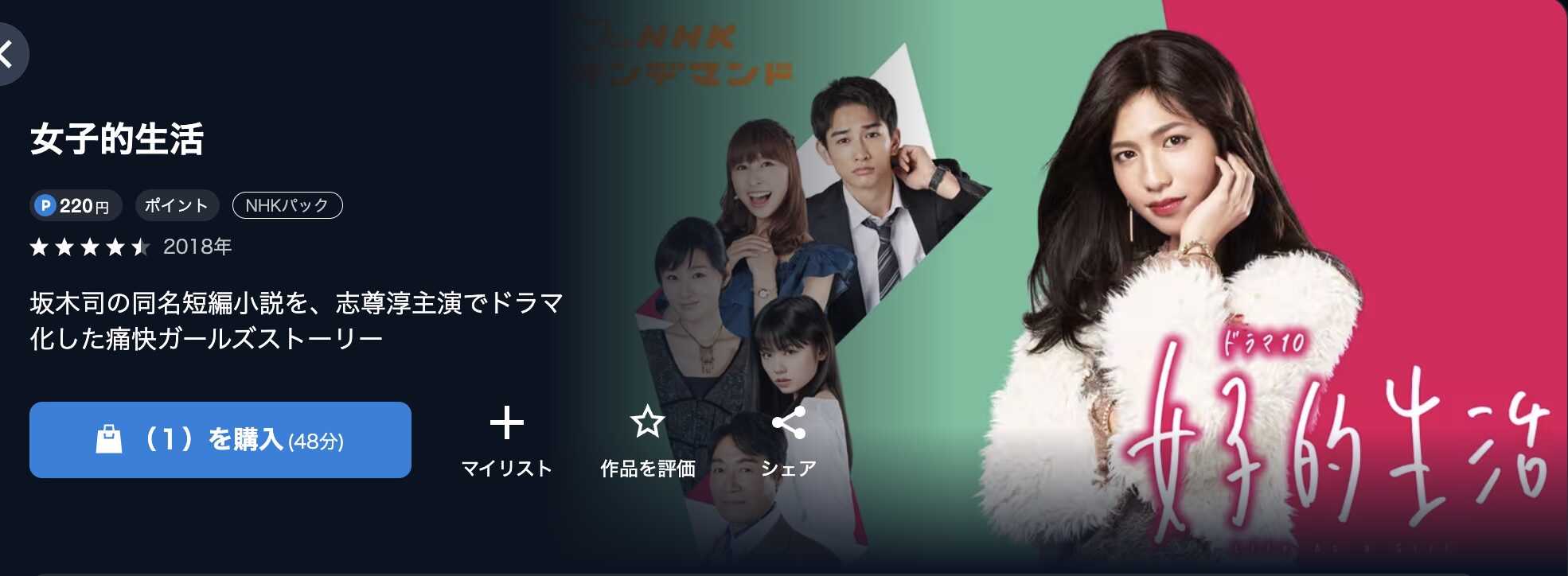 NHKオンデマンドの女子的生活配信画像
