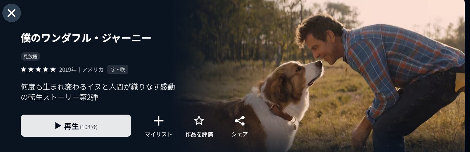 U-NEXTの僕のワンダフル・ジャーニー配信画像