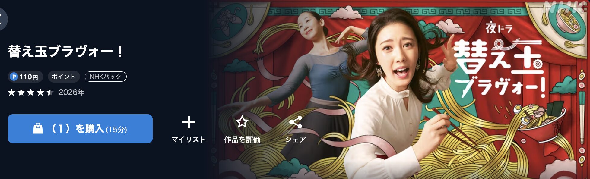 NHKオンデマンドの替え玉ブラヴォー!配信画像
