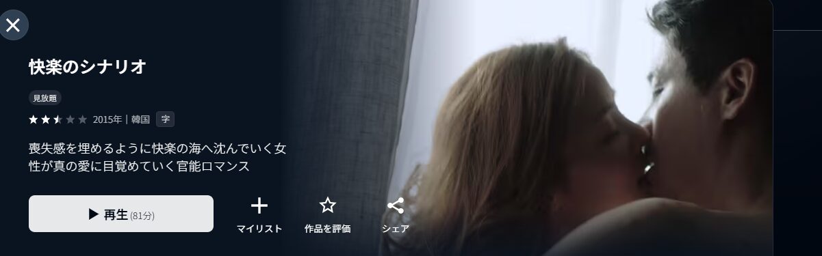 U-NEXTの快楽のシナリオ配信画像