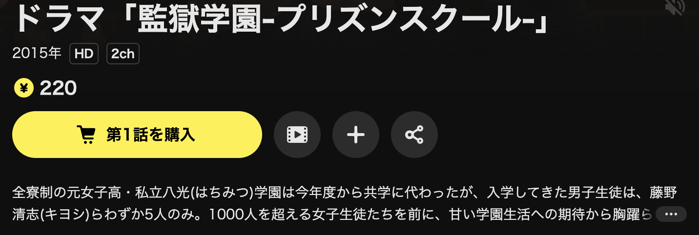 DMM TVの監獄学園配信画像