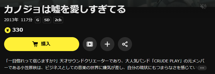 DMM TVのカノジョは嘘を愛しすぎてる配信画像