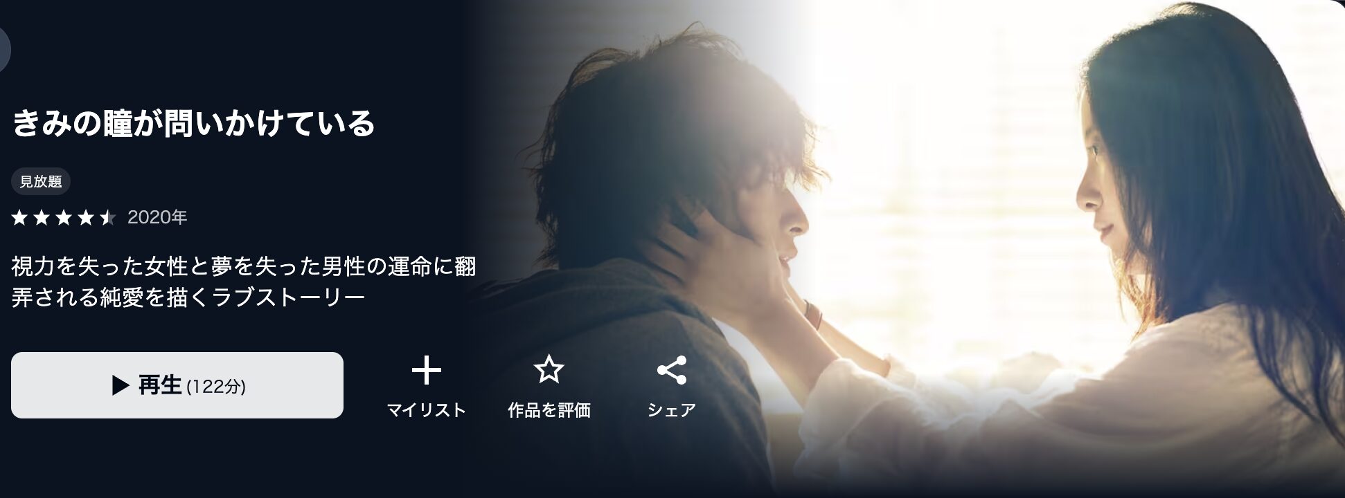U-NEXTのきみの瞳が問いかけている配信画像