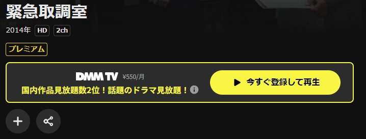 DMM TVの緊急取調室シーズン1配信画像