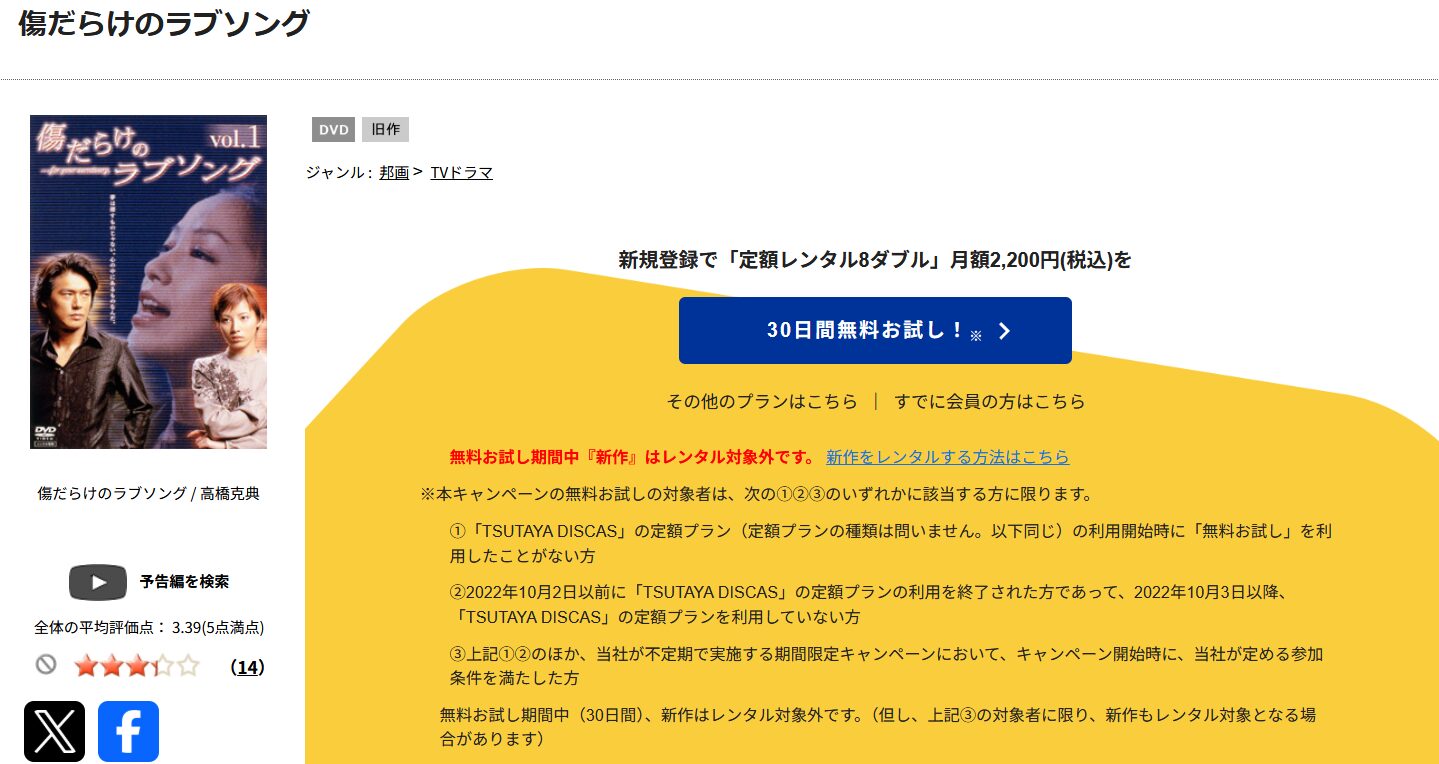 傷だらけのラブソング
