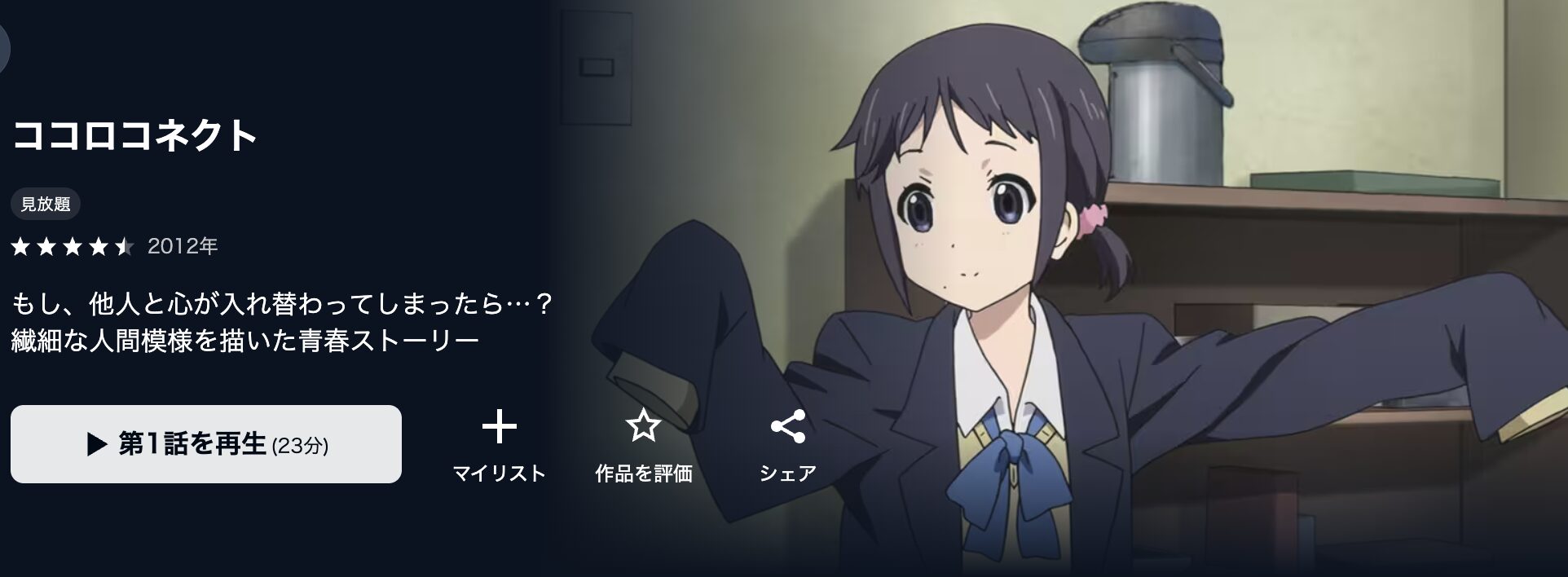 アニメ｜ココロコネクトの動画を無料で見れる配信サイトまとめ - VOD劇場