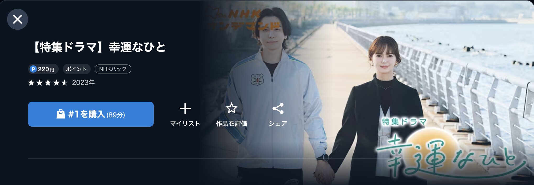 U-NEXTの幸運なひと配信画像