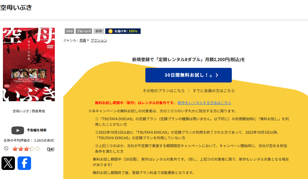 TSUTAYA DISCASの空母いぶき